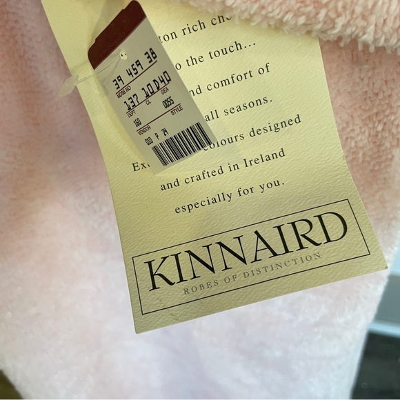 NWT Vintage Kinnaird Pink Cotton Plush Robe Housecoat Made in Ireland Medium - Picture 8 of 12